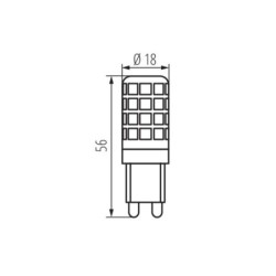 LED lemputė G9 LED 4,8W-NW 4000K Neutrali balta