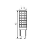 LED lemputė G9 LED 7W-WW 3000K Šilta balta