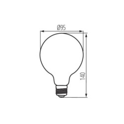 LED lemputė XLED G95C 7,8W-NW 4000K Neutrali balta E27
