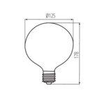 LED lemputė XLED G125C 10,5W-NW 4000K Neutrali balta E27 skaidri