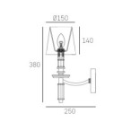 Sieninis šviestuvas SIENA W01315WH NI 1xE14