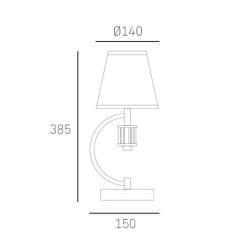 Stalinis šviestuvas LIVERPOOL T01193CH 1xE14