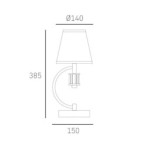Stalinis šviestuvas LIVERPOOL T01193CH 1xE14