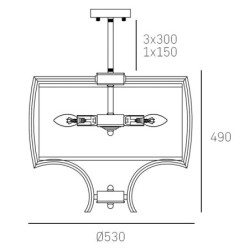 Pakabinamas šviestuvas FARO P04046NI 4xE14