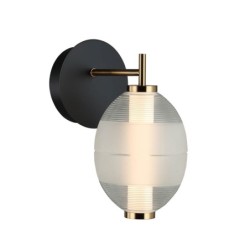 Sieninis šviestuvas Rinot LED 8W 3000K Juoda Balta Skaidri (WL-45372-1-WH-CL)