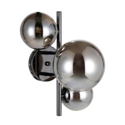 Sieninis šviestuvas Canello 3xG9 Juoda Chromo (WL-406007-3A-BCR)
