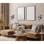 Sieninis šviestuvas Canello 3xG9 Juoda Chromo (WL-406007-3A-BCR)