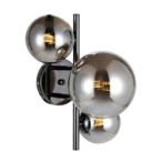 Sieninis šviestuvas Canello 3xG9 Juoda Chromo (WL-406007-3A-BCR)