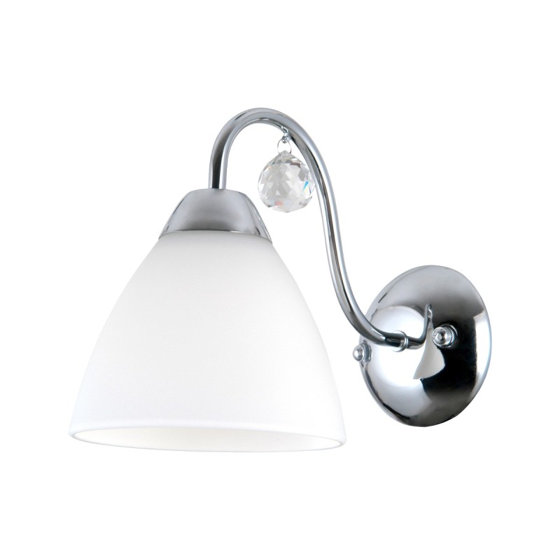 Sieninis šviestuvas Lugano 1xE27 Chromo Balta (WL-5643-1)