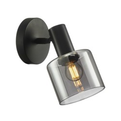 Sieninis šviestuvas Santia 1xE27 Juoda (WL-65342-1 BK+SG)
