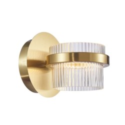 Sieninis šviestuvas Tiara LED 9W 3000K Smėlio Šlifuota Aukso Su Spindinti (WL-77362-9W-GD)