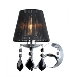 Sieninis šviestuvas Cornelia 1xE14 Juoda Chromo (MBM-2572/1 BK)