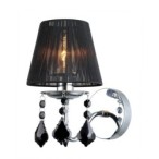 Sieninis šviestuvas Cornelia 1xE14 Juoda Chromo (MBM-2572/1 BK)