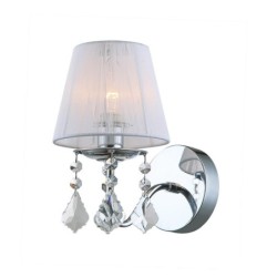 Sieninis šviestuvas Cornelia 1xE14 Chromo Balta (MBM-2572/1 W)