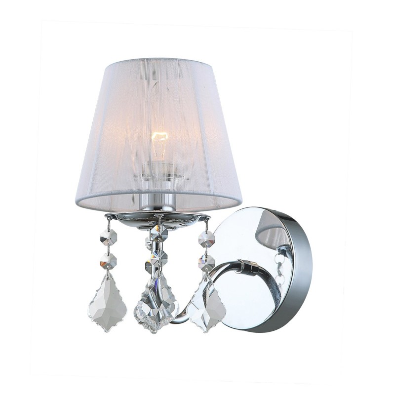 Sieninis šviestuvas Cornelia 1xE14 Chromo Balta (MBM-2572/1 W)
