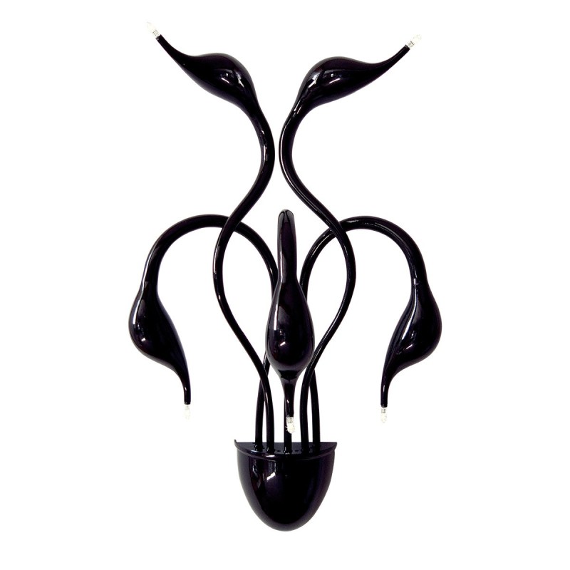 Sieninis šviestuvas Swan 5xG4 Juoda (MB8098-5A BLACK)