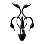 Sieninis šviestuvas Swan 5xG4 Juoda (MB8098-5A BLACK)