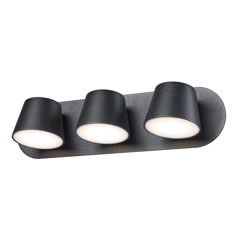 Sieninis šviestuvas Kuola LED 18W 3000K Juoda (MB1350-3 BK)