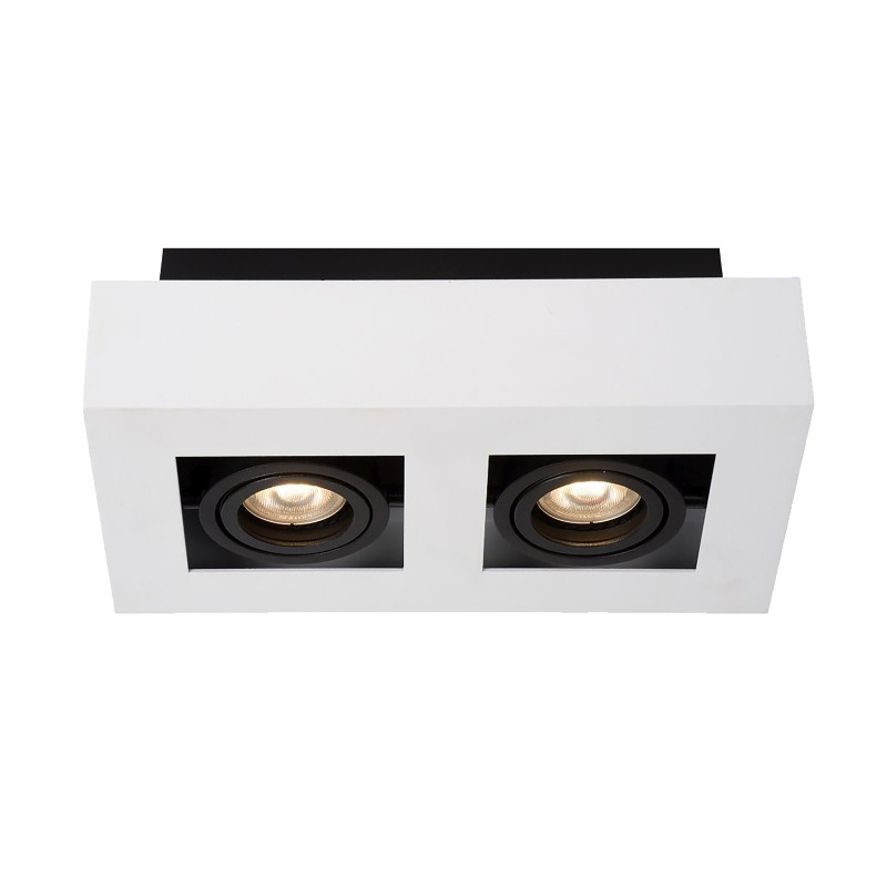 Lubinis šviestuvas Casemiro 2xGU10 Juoda Balta (IT8001S2-WH/BK)