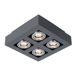 Lubinis šviestuvas Casemiro 4xGU10 Juoda Aliuminio (IT8002S4-BK/AL)