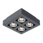 Lubinis šviestuvas Casemiro 4xGU10 Juoda Aliuminio (IT8002S4-BK/AL)