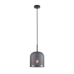 Pakabinamas šviestuvas Renti 1xE27 Juoda (PND-25205-1L-BK-SG)