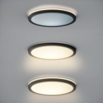 Lubinis šviestuvas Corte LED 28W  2800, 4000, 6000, 2800K Juoda (PLF-63452-300R-28W-BL)