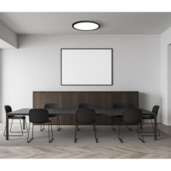 Lubinis šviestuvas Corte LED 36W  2800, 4000, 6000, 2800K Juoda (PLF-63452-400R-36W-BL)