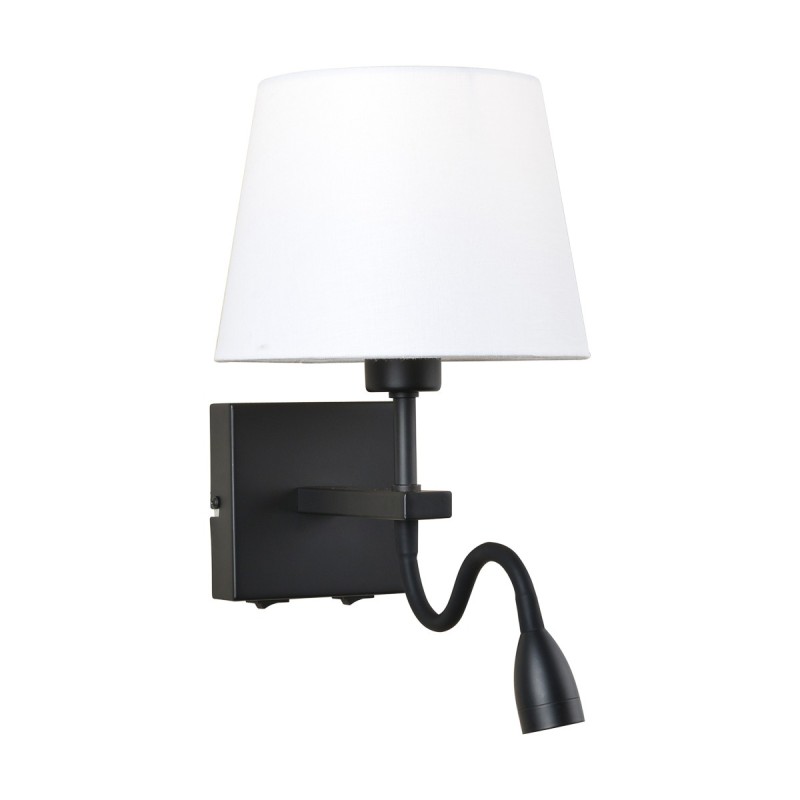 Sieninis šviestuvas Norte LED integruota ir E27 63W 3000K Matinė Juoda (WL-1122-2-BL-BM-RO-WH)