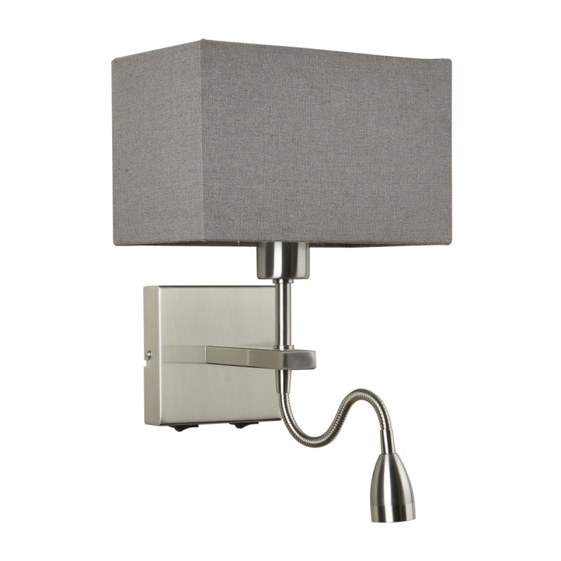 Sieninis šviestuvas Norte LED integruota ir E27 63W 3000K Nikelio (WL-1122-2-BL-SN-RC-GR)