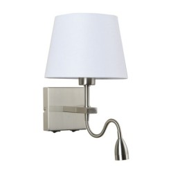Sieninis šviestuvas Norte LED integruota ir E27 63W 3000K Nikelio (WL-1122-2-BL-SN-RO-WH)