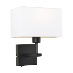 Sieninis šviestuvas Norte 1xE27 Matinė Juoda (WL-1122-1-A-BM-RC-WH)