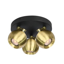 Lubinis šviestuvas Lafin 3xGU10 Aukso Juoda (SPL-45379-3R-BK-GD)