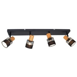 Lubinis šviestuvas Coletta Keičiama LED E14 4W Juoda Medžio (SPL-90110-4)
