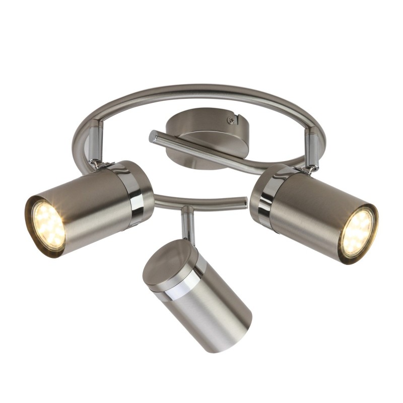 Lubinis šviestuvas Palmoni 3xGU10 Nikelio Satino Chromo (SPL-2024-3A)