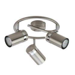 Lubinis šviestuvas Palmoni 3xGU10 Nikelio Satino Chromo (SPL-2024-3A)