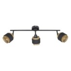 Lubinis šviestuvas Renez Keičiama LED E14 4W Juoda Aukso Audinio (SPL-95820-3)