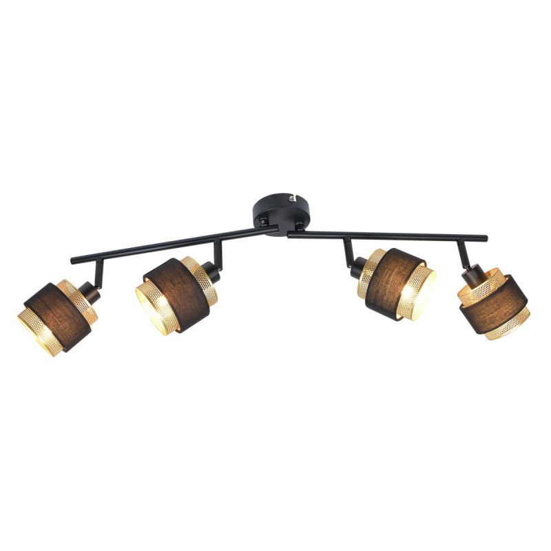 Lubinis šviestuvas Renez Keičiama LED E14 4W Juoda Aukso Audinio (SPL-95820-4)