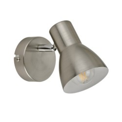 Sieninis šviestuvas Riado 1xE14 Satino Nikelio (SPL-3422-1-SN)
