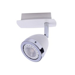 Lubinis šviestuvas Calasa 1xGU10 Matinė Balta Chromo Žiedas (SPL-9372-1A WH)