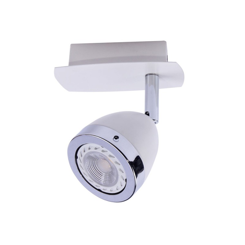 Lubinis šviestuvas Calasa 1xGU10 Matinė Balta Chromo Žiedas (SPL-9372-1A WH)