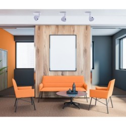 Lubinis šviestuvas Calasa 1xGU10 Matinė Balta Chromo Žiedas (SPL-9372-1A WH)