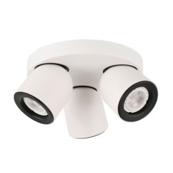 Lubinis šviestuvas Nuora 3xGU10 Juoda Balta (SPL-2855-3C-WH)