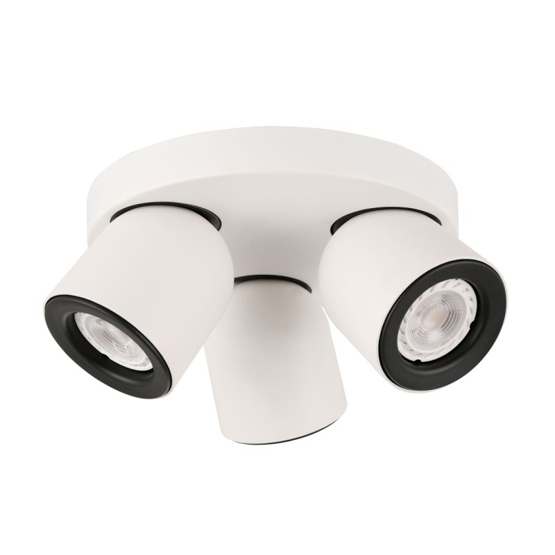 Lubinis šviestuvas Nuora 3xGU10 Juoda Balta (SPL-2855-3C-WH)