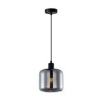 Pakabinamas šviestuvas Maluna 1xE27 Juoda Dūmų (PND-74920-1-BK-SG)
