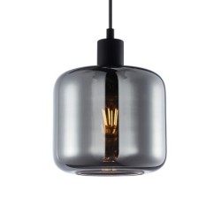 Pakabinamas šviestuvas Maluna 1xE27 Juoda Dūmų (PND-74920-1-BK-SG)