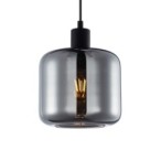 Pakabinamas šviestuvas Maluna 1xE27 Juoda Dūmų (PND-74920-1-BK-SG)