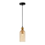 Pakabinamas šviestuvas Narisa 1xE27 Gintaro Aukso (PND-74839-1-GD-AMB)