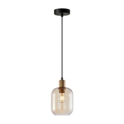 Pakabinamas šviestuvas Norlis 1xE27 Aukso Juoda (PND-54738A-1-BRO-AMB)