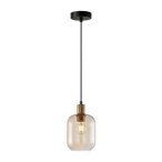 Pakabinamas šviestuvas Norlis 1xE27 Aukso Juoda (PND-54738A-1-BRO-AMB)